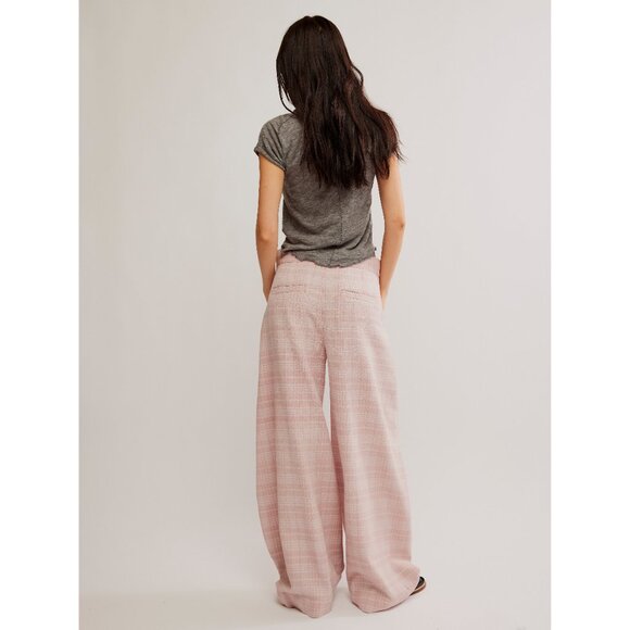 🆕 FREE PEOPLE Tegan Barrel Trousers / Pale Mauve - Picture 4 of 6